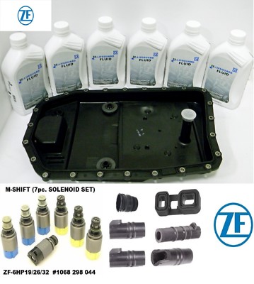BMW AUDI VW JAGUAR LAND ROVER TRANSMISSION PAN+FLUID+SOLENOIDS+SEALS+PLUG ZF