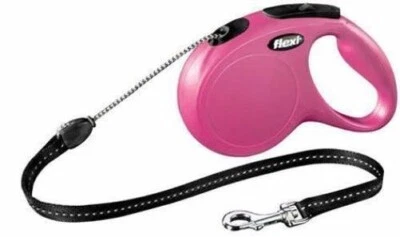 Flexi Neuf Classique Cordon Laisses Rose pour Chiens Différent Tailles - Photo 1/2