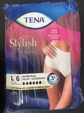 Tena Daily Incontinence Underwear Womens Large 37-50" Super Plus 16 Count