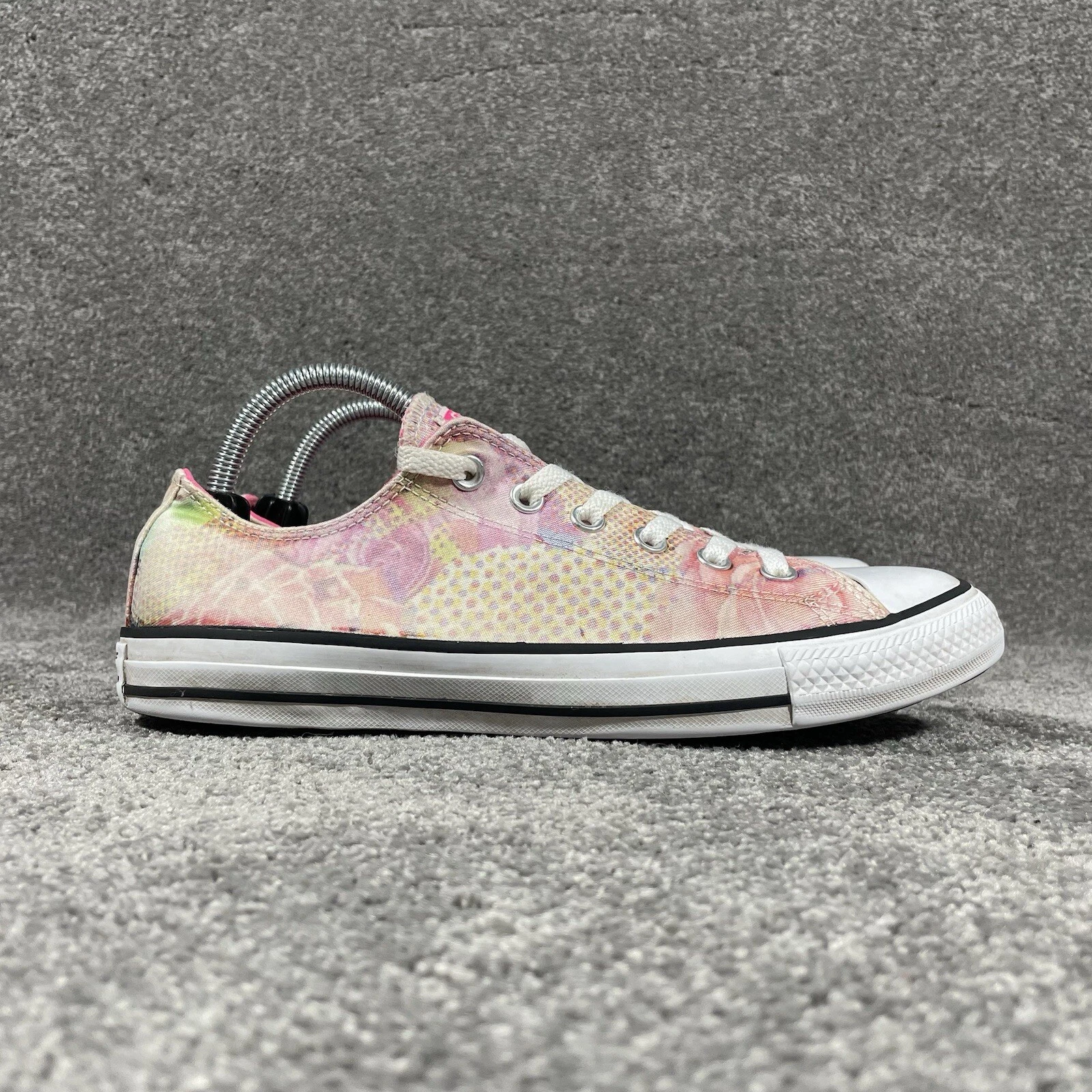 Sneakers basse donna Converse 553298F rosa all star fiori tela taglia 10