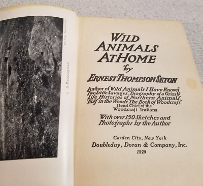 Wild Animals at Home by Ernest Thompson Seton - 1923 - Hardcover - Illustrated