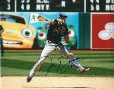 AUTOGRAPHED DEREK DIETRICH Miami Marlins 8X10 photo - COA 
