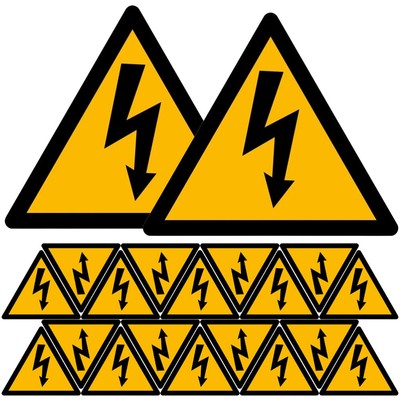 20 Sheets Signs Vehicle Decals Panel Caution High Voltage Stickers Home