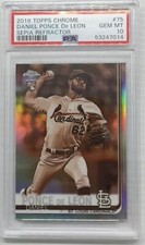 2019 Topps Chrome Daniel Ponce De Leon Sepia Refractor Rookie Card RC #75 PSA 10
