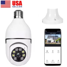 360° 1080P E27 Light Bulb Camera 2.4G WiFi IR Night Smart Home Security Wireless