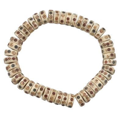 Colorful Waterbuffalo Bone Wheel Beads | 9x4mm | multi-color | Wheel | 44 beads|