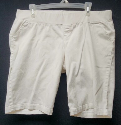 Motherhood Maternity White Shorts Sz L