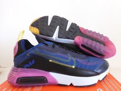 NIKE AIR MAX 2090 BLUE VOID-CHROME YELLOW-BLACK SZ 9 [CT7695-401]