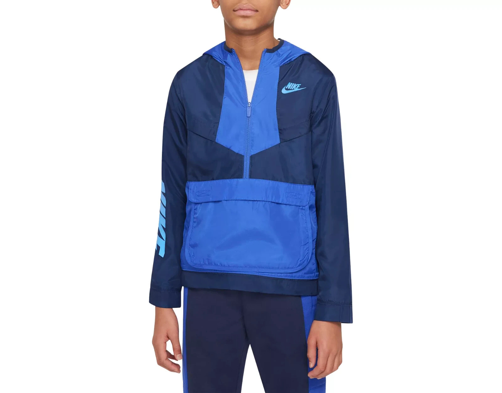 NWT$65 Спортивная одежда для мальчиков Nike Windrunner Anorak, куртка на молнии DM8036, размер L