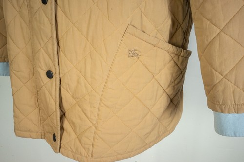 -Ladies Burberry London Quilted Nova Check Beige/Brown Jacket Size 42 - Picture 4 of 12