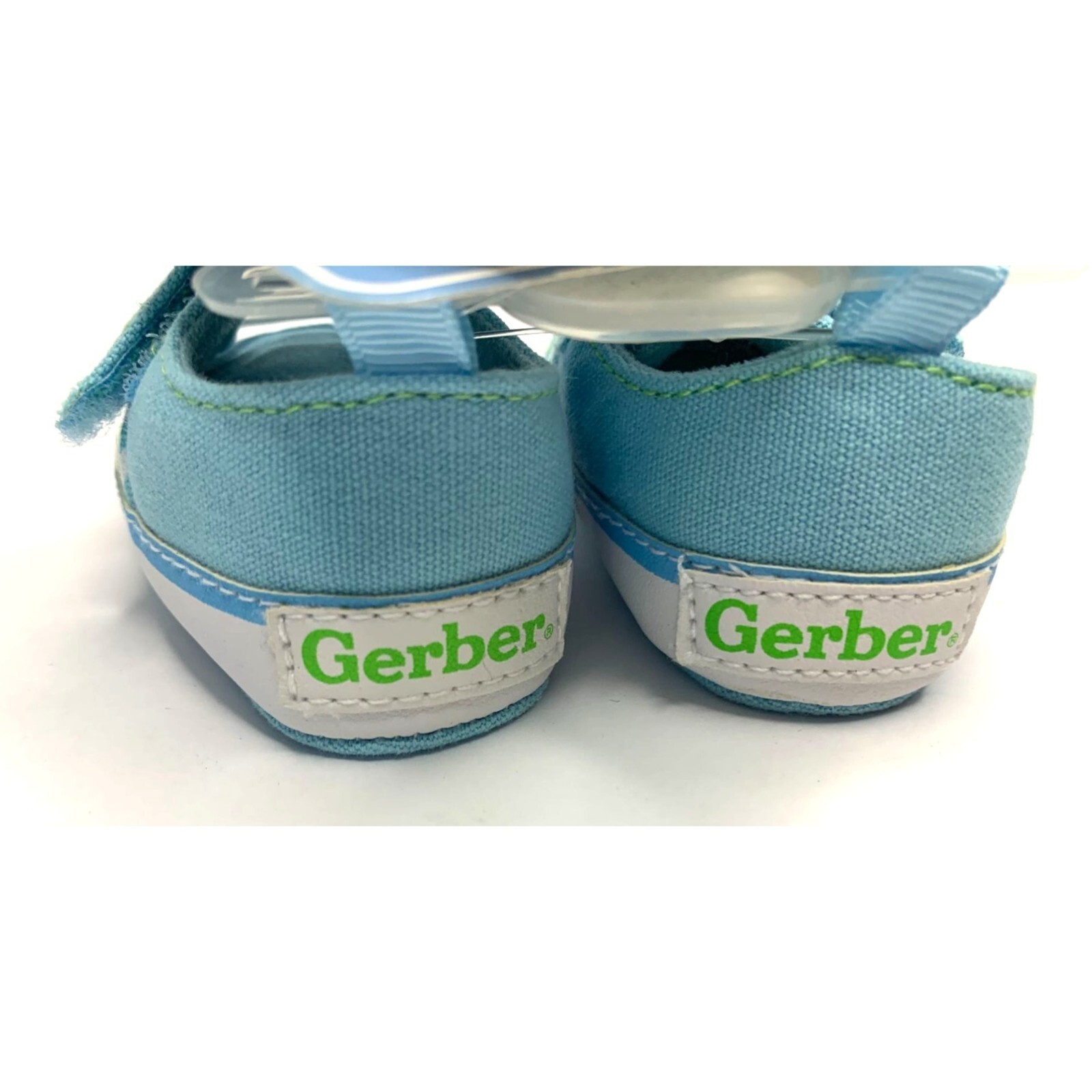 PONY Scarpe da ginnastica culla Gerber bambino bambino 1 blu chiaro slip on nuove