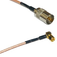 RG316 DVB TV Pal Female to SMC Female Angle RF Cable Rapid-SHIP LOT