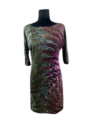Adrianna Papell Size 8 Abstract Floral Shift Dress - Picture 2 of 17
