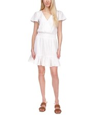 MICHAEL Michael Kors Women's White Petite Julia Eyelet Dress - XS - White