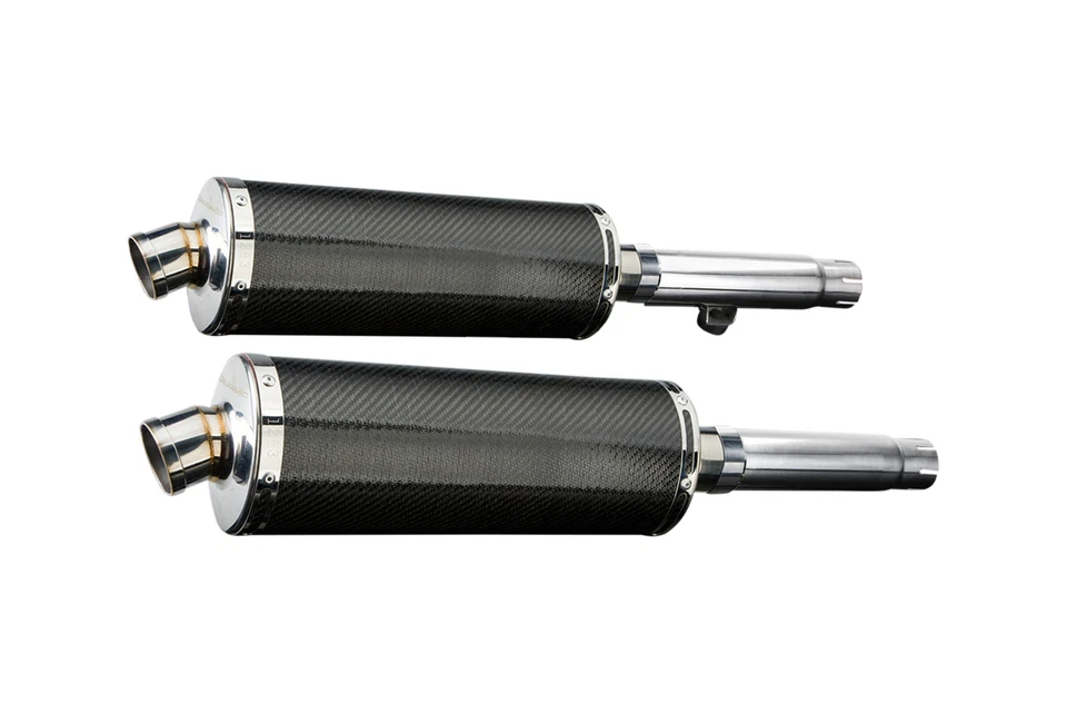 Kit de silenciador de escape de carbono oval 14" Honda CB450 K3-K7 1970-1974 - Imagem 2 de 4