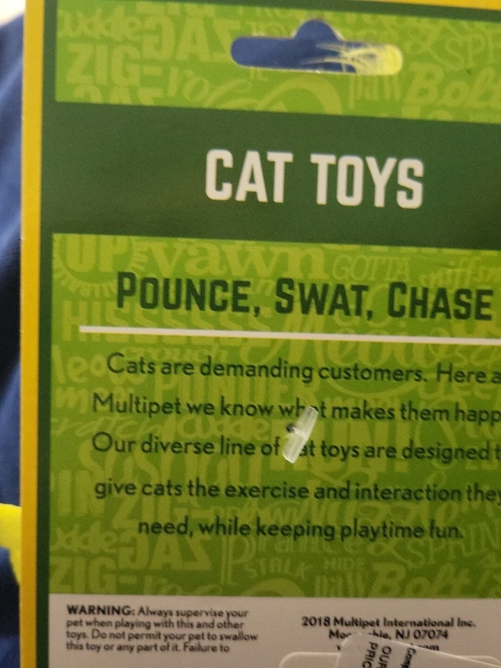 Ratón Pluma Persecución Swat Juego Gato Multipet con Sonido Crackle Foto 2 de 2