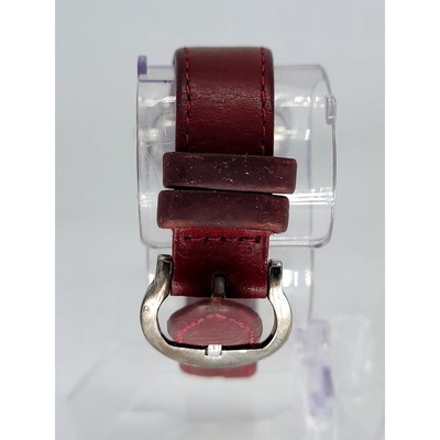 Vintage ECCLISSI Sterling Silver Watch with Maroon Leather  display picture 1