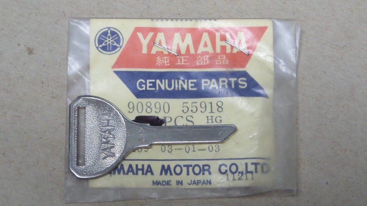 NOS Yamaha Vintage Motorcycle Key Blank #921 – OEM BKY-55929-09-21 / 90890-55929