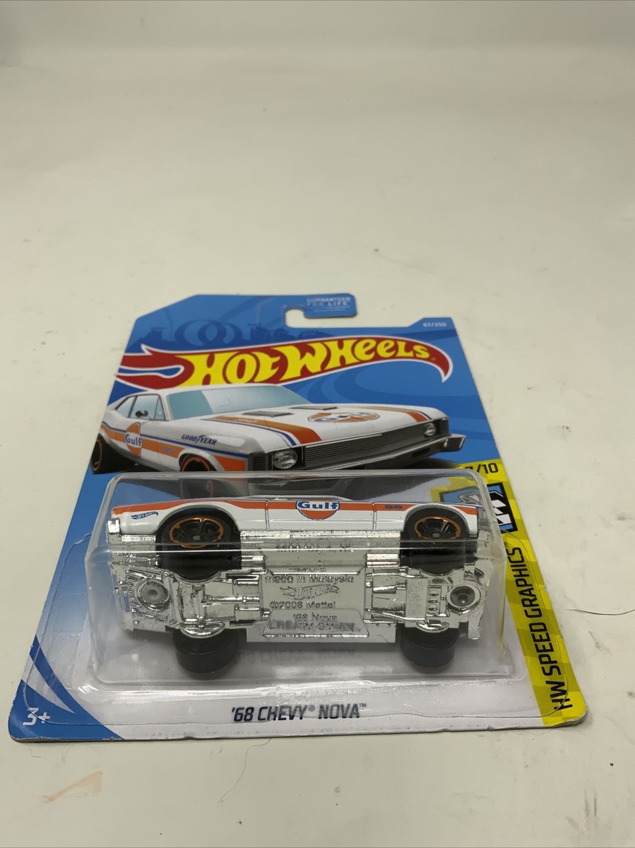 2018 Hot Wheels - HW Speed Graphics - '68 Chevy Nova White Gulf