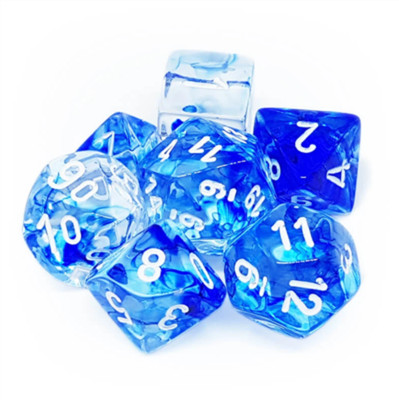 Chessex 7-Würfelset Nebula Dunkelblau/Weiß