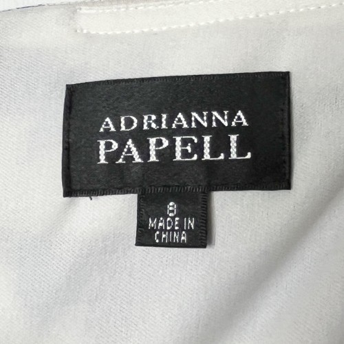 Abito donna fasciato Adrianna Papell 8 stampa floreale a strati tubino con volant bodycon - Foto 7 di 9