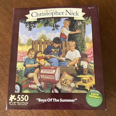 Christopher Nick ''Boys of the Summer'' 550pc Jigsaw Puzzle~NIB