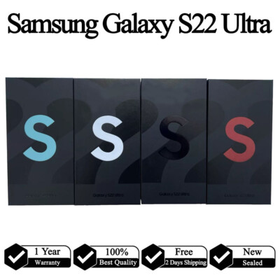 New Sealed Samsung Galaxy S22 Ultra 5G 128GB-512GB GSM CDMA Factory Unlocked NEW