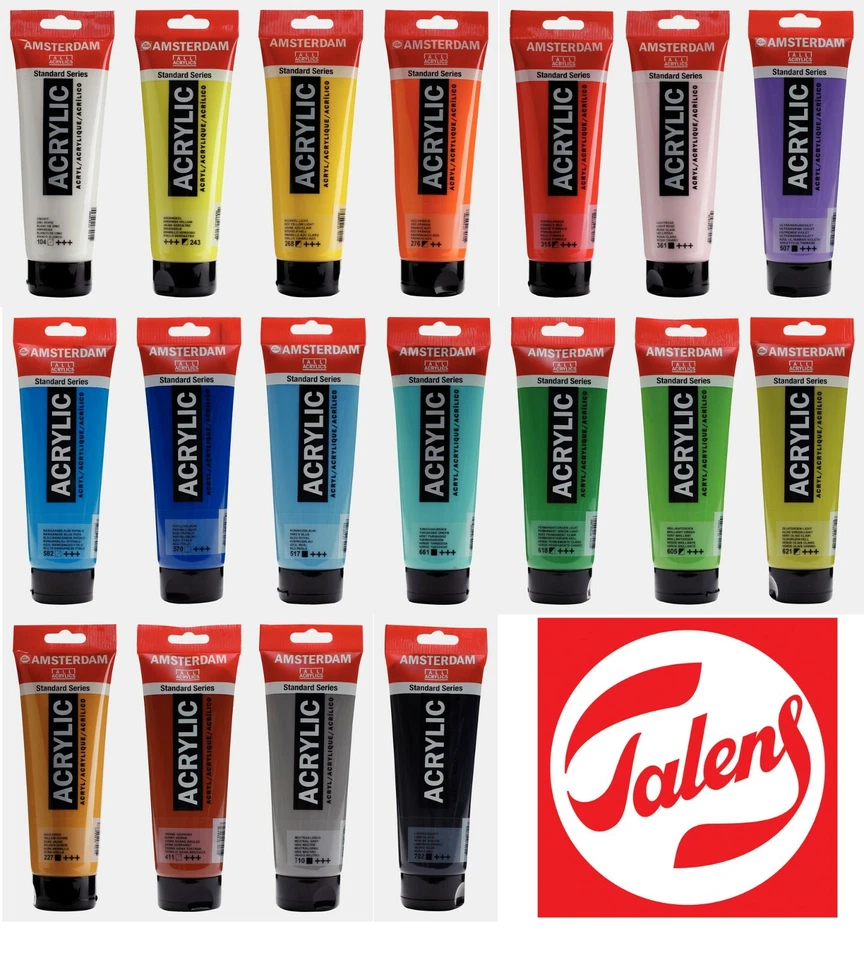 Talens Amsterdam Feine Acrylfarben 250 ml Tuben - Freie Auswahl aus 90 Farbtönen