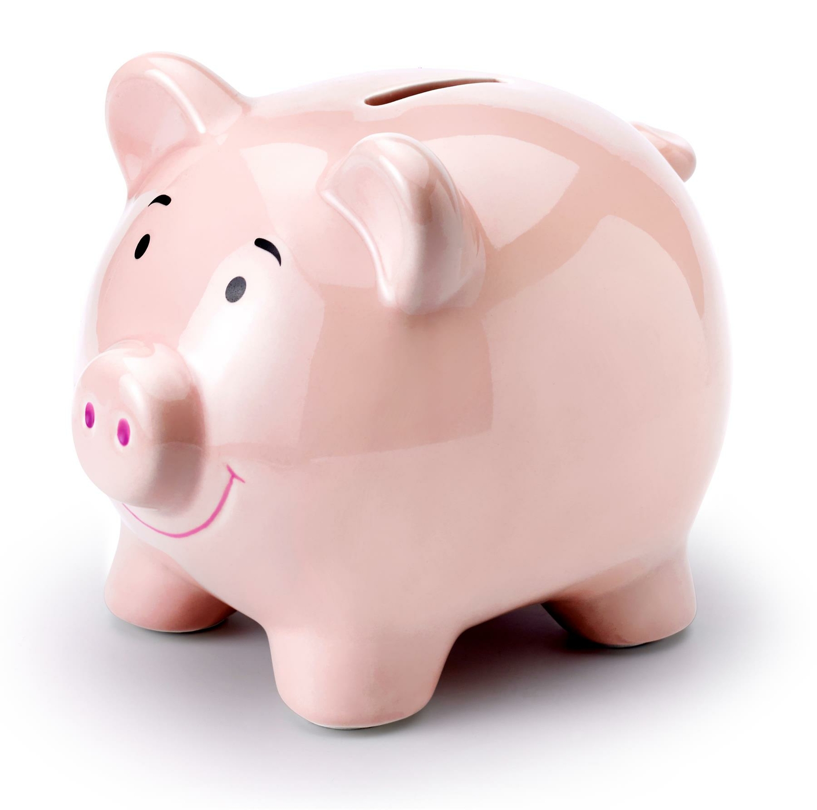 Mousehouse Gifts Pink pig piggy bank money box for a boy, a girl or an adult