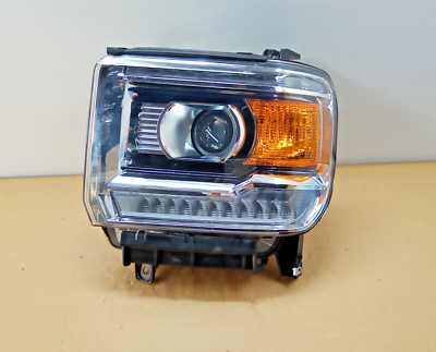 2014 - 2017 GMC Sierra Headlight Halogen With LED LH Driver Side 