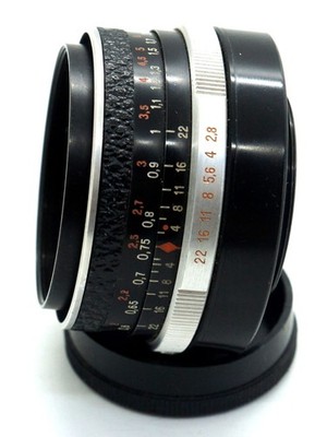 Carl Zeiss Jena Tessar lens 2.8/50 mm Zebra M42 Screw mount Rare