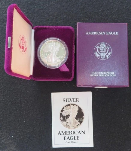 1988-S American Silver Eagle * Proof * With Box and COA * Great Gift!