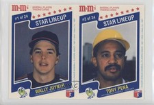 1987 M&M's Star Lineup Food Issue Panels Tony Pena Wally Joyner #1-2 10r3