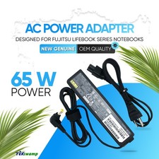 NEW Genuine Fujitsu 65W AC Power Adapter for Fujitsu Lifebook - Series Notebooks