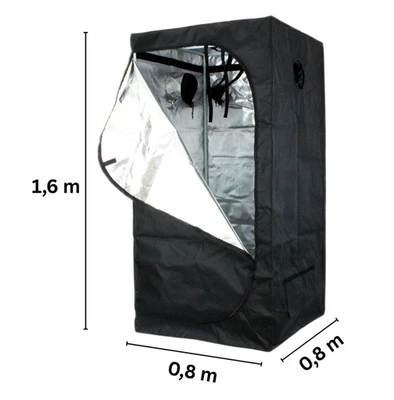 MARKENLOS Growbox 80x80x160 cm, Growzelt, Gewächshaus, Indoor Grow Tent