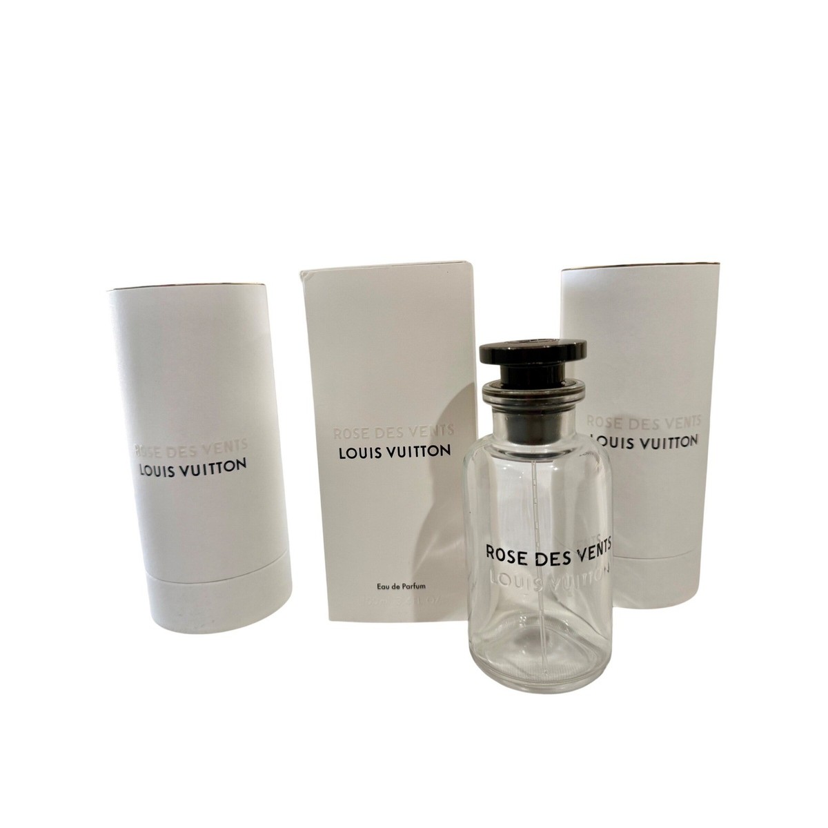 Louis Vuitton Rose des Vents Empty 100ml Perfume Bottle w/ Box & 2
