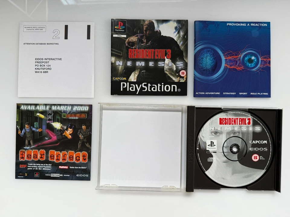 Resident Evil 3 Nemesis PS1 - UK PAL VGC CIB with Reg - Natural Disc - Tracked - Image 4 of 4