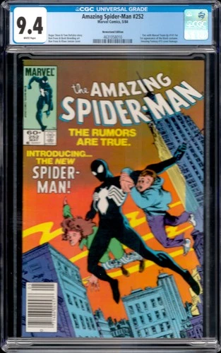Amazing Spider-Man #252 Marvel 1984 Newsstand Ed 1st App Black Costume CGC 9.4