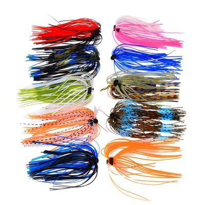Silikon Jig Röcke 10 Bündel 7cm Barsch Angeln Spinnerbait Köder Röcke für D