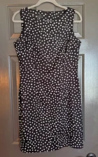 AB Studios Black Polka Dot Sleeveless Sundress - Women's Size 8