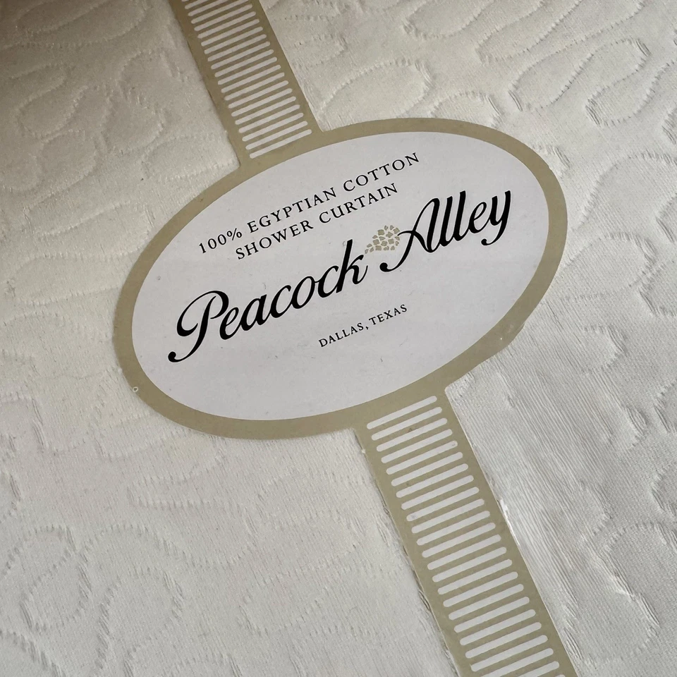 PAVO REAL CALLEJÓN Nueva CORTINA DE DUCHA MATELASSE 100% Algodón Egipcio 72 x 72" Pulgadas Foto 2 de 4