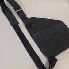 Gray Crossbody Anti-theft Slim Sling Bag 9" 12" Lightweight Travel Pack
