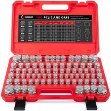 160 PC JIC and ORFS Master Industrial Hydraulic Cap and Plug Hose Tube and Pi...