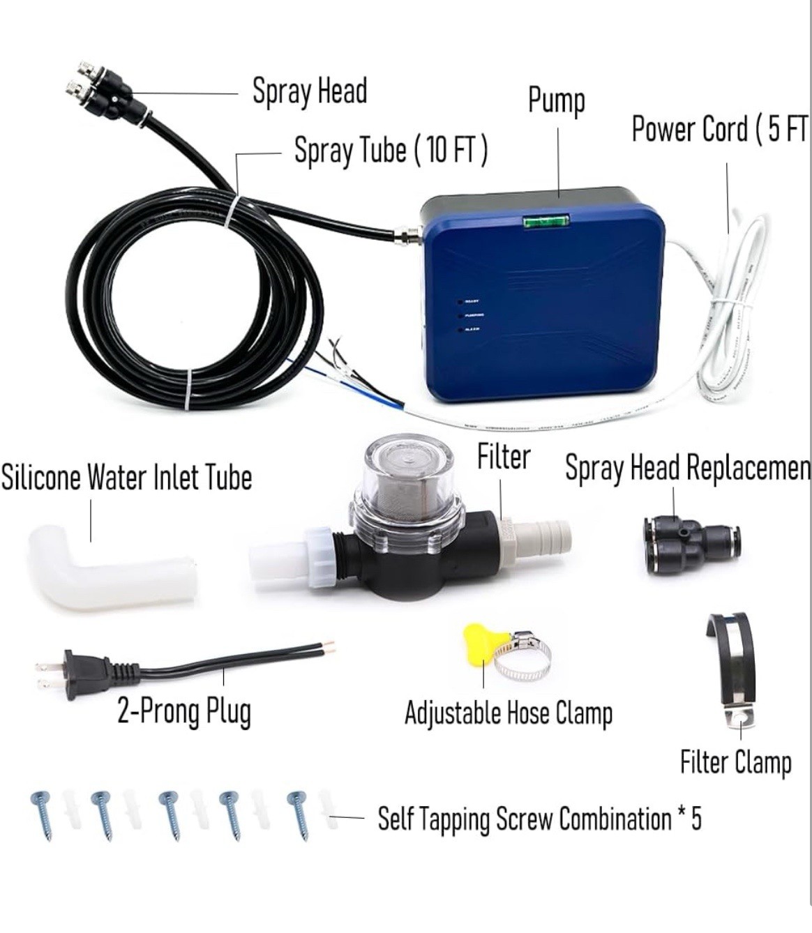 MSKOTOAS Spray Evaporative Condensate Pump MS-PWB 3.3 GPH 100-240V AC 50/60Hz 