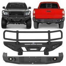Full Grille Guard Front Protection Rear Bumper Fit 2005-2011 Toyota Tacoma Steel