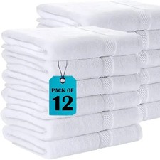 Cotton Bath Towels 700 GSM Luxury Cotton Hotel Towel 26x52 12/PK Super Absorbent