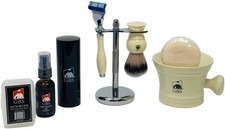 G.B.S Men's Shaving Set Five Blade Razor, Synthetic Brush and Razor Dual...