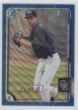 2015 Bowman Chrome Prospects Blue Wave Refractor Emerson Jimenez #BCP12 fm0
