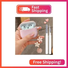 Cute Pink Case for Airpods Pro 2nd/1st Generation Cover for Girl Women with Pom