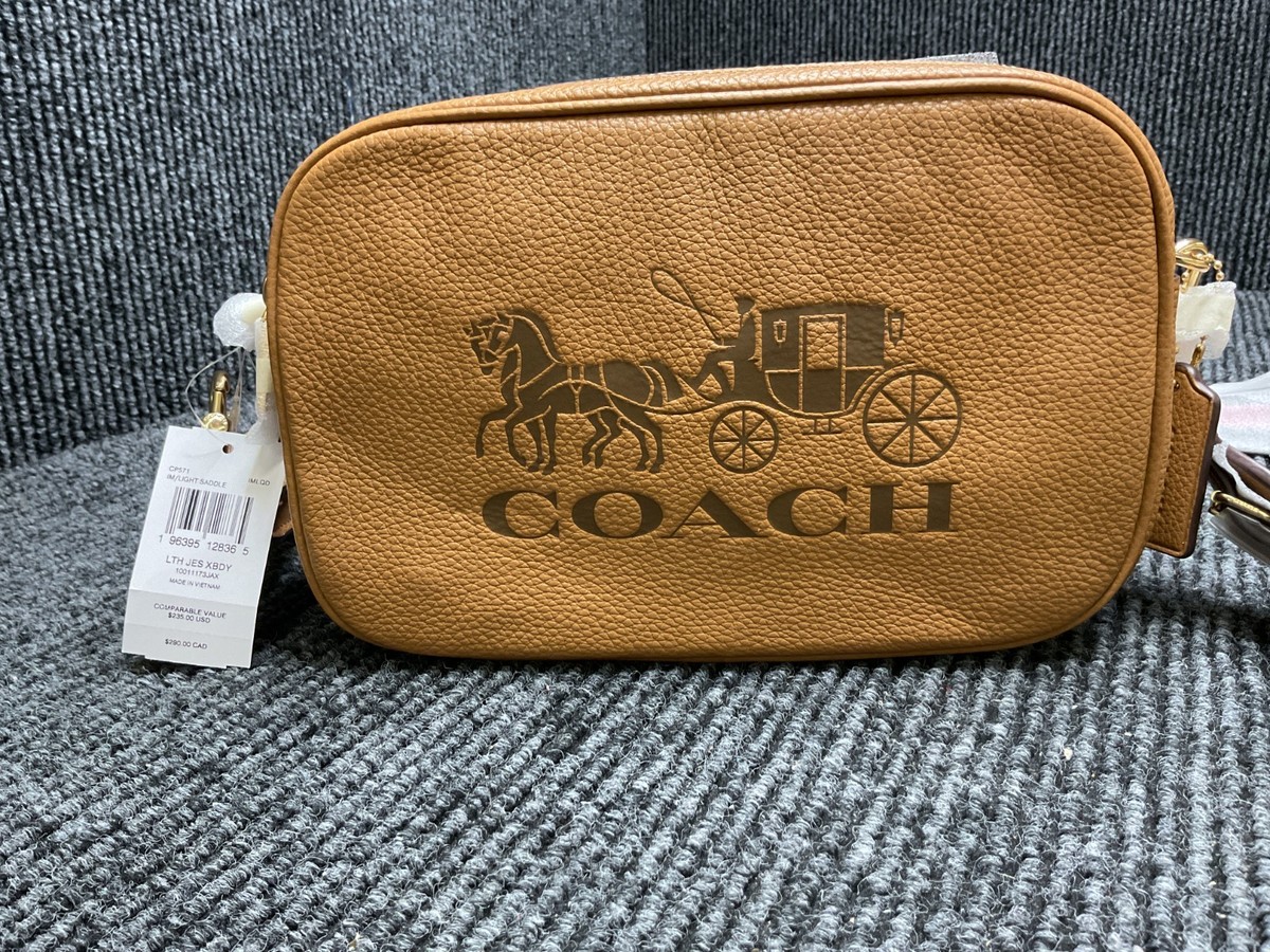 <美品> コーチショルダーバッグ/Coach Jes Crossbody Coach Jes Crossbody Bag Light Saddle Double Zip - NWT | eBay